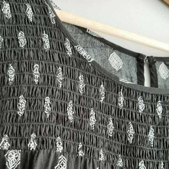 TORRID Border Print Smocked Challis Blouse Boho Sz 2X | 2 - Picture 7 of 11